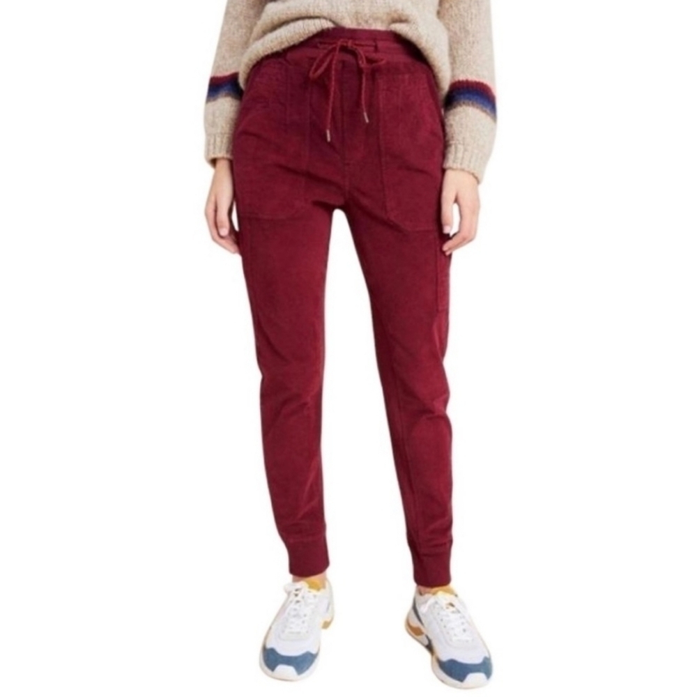 Anthropologie Maroon Wine Leigh Corduroy Joggers XS
